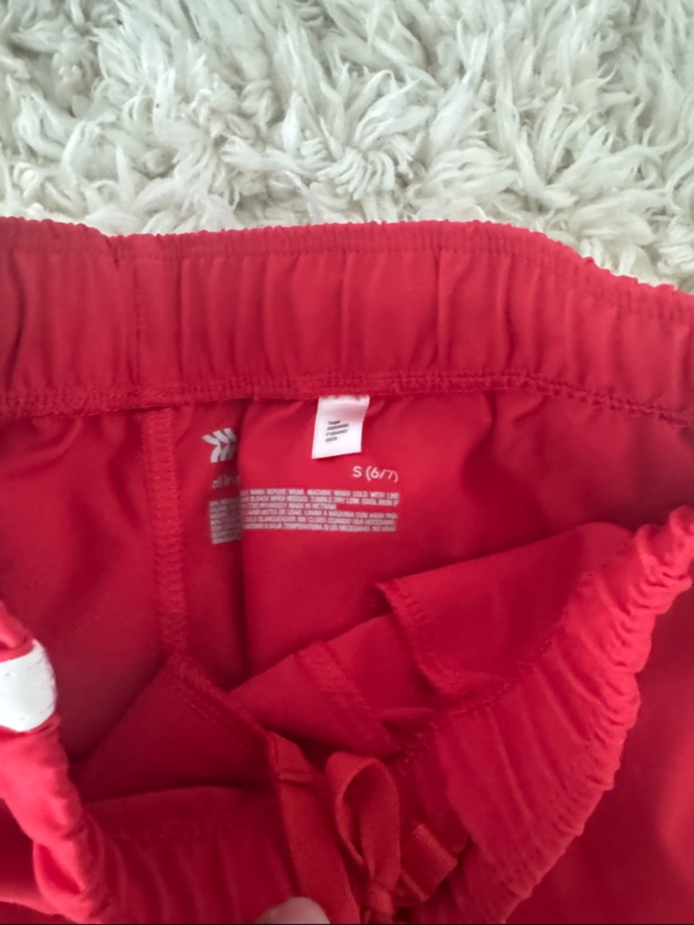 Cat & Jack Red Sweatpants with White Trim - Picture 2 of 2